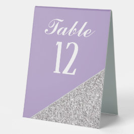 Elegante moderne zilveren glitter op Lavendel
