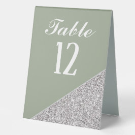 Elegante moderne zilveren glitters op Sage