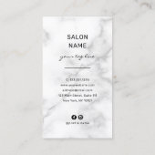 Elegante moderne zilveren & roze schaar haarstylis visitekaartje (Achterkant)