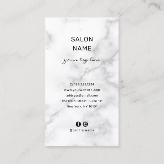 Elegante moderne zilveren & roze schaar haarstylis visitekaartje (Achterkant)