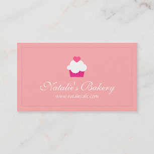 Elegante, moderne, zoete cupcake, bakkerij visitekaartje