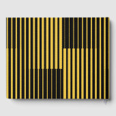 Elegante moderne zwart-gouden bruiloft gastenboek (Achterkant)