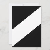 Elegante moderne zwart-wit chique bruiloft kaart (Achterkant)