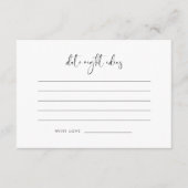 Elegante & Moderne Zwart-Wit Datum nacht ideeën Informatiekaartje (Voorkant)