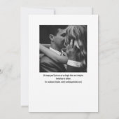 Elegante moderne zwart-wit eigentijdse trouwdag save the date (Achterkant)