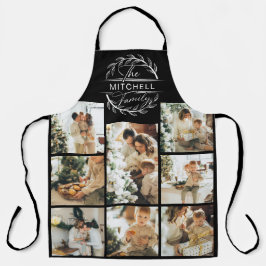 Elegante moderne zwart wit familie foto collage ap schort
