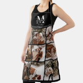 Elegante moderne zwart wit familie fotocollage schort (Insitu)