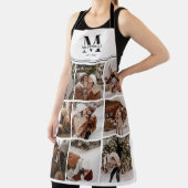 Elegante moderne zwart wit familie fotocollage schort (Insitu)