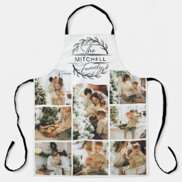 Elegante moderne zwart-wit familie fotocollage schort