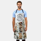 Elegante moderne zwart-wit familie fotocollage schort (Gedragen)