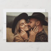 Elegante moderne zwart-wit foto Bewaar de datum Save The Date (Achterkant)