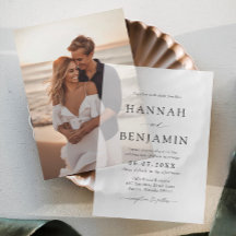 Elegante moderne zwart-wit minimalistische bruilof