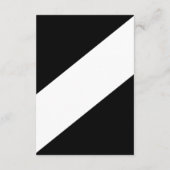 Elegante moderne zwart-wit stijlvolle bruiloft informatiekaartje (Achterkant)