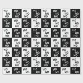 Elegante moderne zwart-wit typografie Kerstmis Cadeaupapier (Vlak)