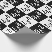 Elegante moderne zwart-wit typografie Kerstmis Cadeaupapier (Hoek)