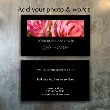 Elegante moderne zwarte aangepaste bloemen fotosja