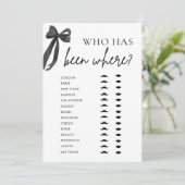 Elegante moderne zwarte boog die is geweest waar h kaart (Staand voorkant)