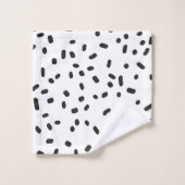 Elegante moderne zwarte en witte badhanddoeken bad handdoek (Wasdoekje)