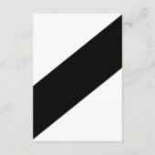 Elegante moderne zwarte en witte delicate bruiloft informatiekaartje (Achterkant)