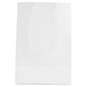 Elegante moderne zwarte en witte huwelijksbegroeti medium cadeauzakje (Achterkant)