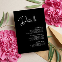 Elegante & Moderne Zwarte en Witte Trouwdetails