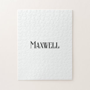 Elegante moderne zwarte familienaam legpuzzel