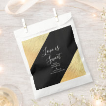 Elegante Moderne Zwarte & Gouden Folie Bruiloft
