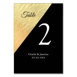Elegante Moderne Zwarte & Gouden Folie Bruiloft Kaart