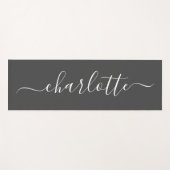 Elegante Moderne Zwarte Script Calligrafie Naam Ch Yogamat (Voorkant (horizontaal))