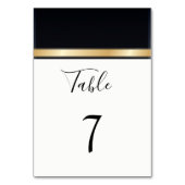 Elegante moderne zwarte witte en gouden bruiloft kaart (Achterkant)