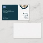 Elegante modernistische architect, Midnight Green Visitekaartje (Voorkant / Achterkant)