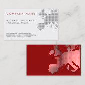 ELEGANTE MODERNO MAPA EUROPA INTERNACIONAL BLANCO VISITEKAARTJE (Voorkant / Achterkant)