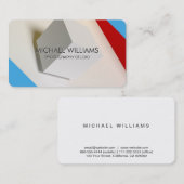 Elegante moderno profesional fresco metal simple visitekaartje (Voorkant / Achterkant)