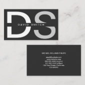 ELEGANTE MODERNO PROFESIONAL SIMPLE BLANCO NEGRO VISITEKAARTJE (Voorkant / Achterkant)