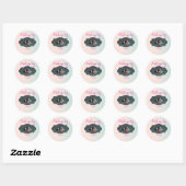 Elegante Modieuze Meisje, Visagist Ronde Sticker (Vel)