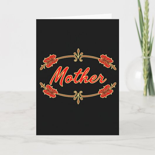 Elegante Moeder Bloemkaart Kaart (Voorkant)