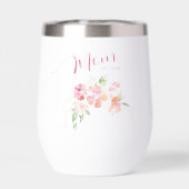 Elegante moeder Est Jaar Blush Roze Bloemen Waterv (Achterkant)