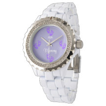Elegante Moeder Horloge met Baby Voetafdrukken