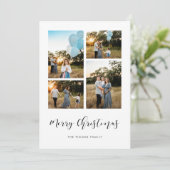Elegante Moeder Kerstmis Prettig Kerstfeest 5 Foto Feestdagenkaart (Staand voorkant)