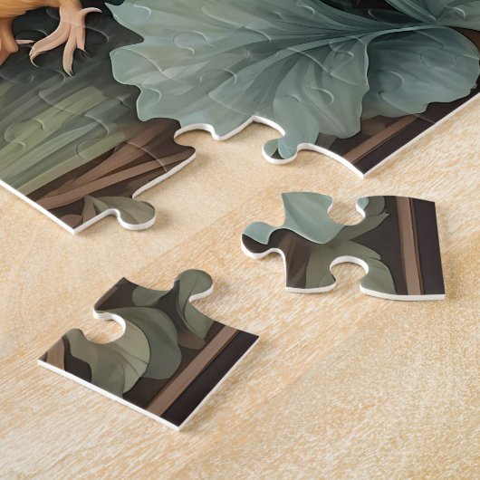 Elegante Moeder Kip Met Kuikens Legpuzzel (Zijkant)