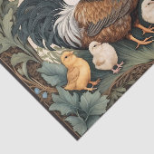 Elegante Moeder Kip Met Kuikens Tissuepapier (Detail)