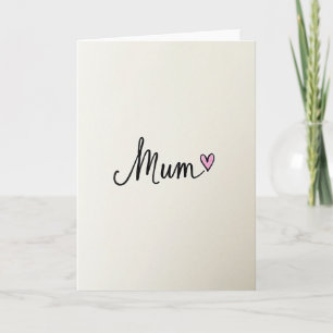 Elegante Moeder Script Hart Kaart