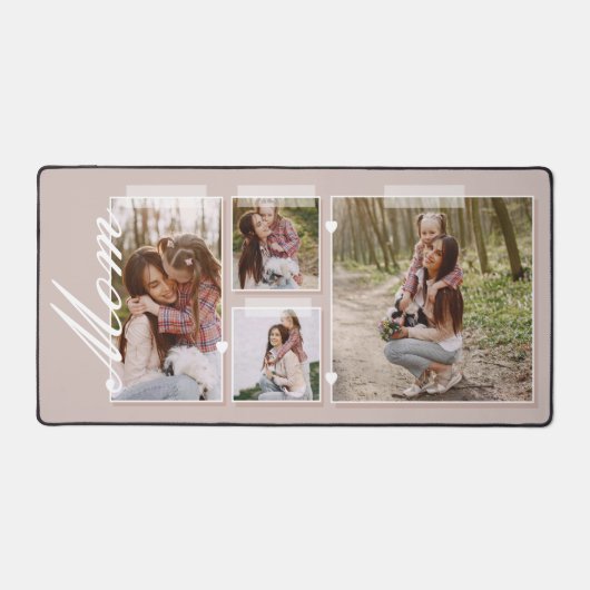 Elegante Moeder Script Snapshot Moederdag Foto Bureaumat (Voorkant)