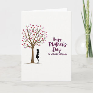 Elegante Moeder Silhouetkaart Kaart