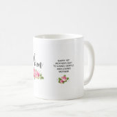 Elegante Moeder Typografie met Rozen Koffiemok (Voorkant rechts)