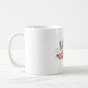 Elegante Moeder Typografie met Rozen Koffiemok