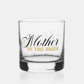 elegante moeder van de bruid en naam bruiloft whisky glas (Voorkant)