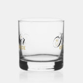 elegante moeder van de bruid en naam bruiloft whisky glas (Links)