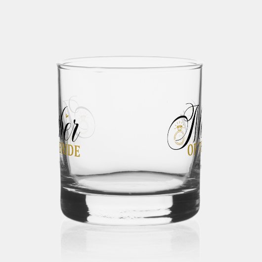 elegante moeder van de bruid en naam bruiloft whisky glas (Rechts)
