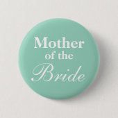 Elegante moeder van de bruid turquoise knoop ronde button 5,7 cm (Voorkant)